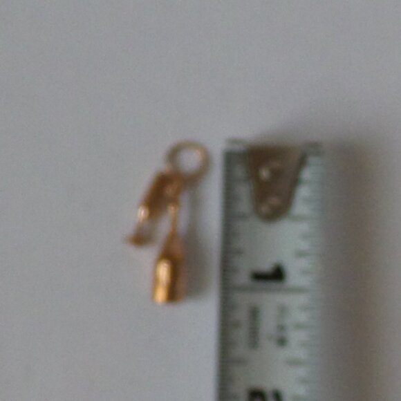 Jet Set Candy rose gold champagne and flute charm - Picture 3 of 7